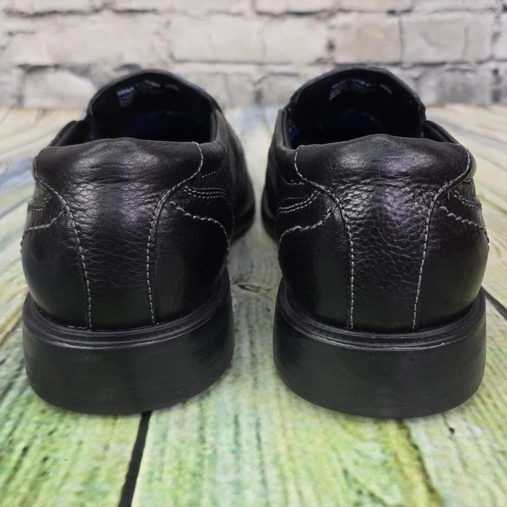 Florsheim Freedom Loafers Mens 10.5 D Black Leather Memory Foam Slip On Shoes